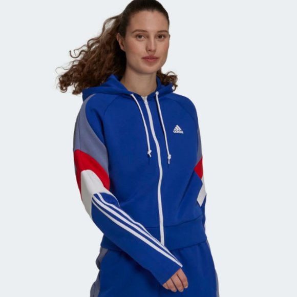 ADIDAS Sportswear Colorblock Jacket and Shorts Set - Picture 2 of 15